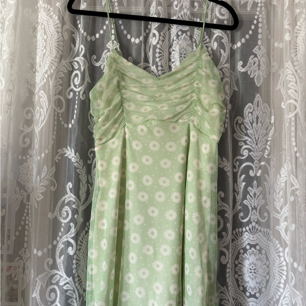 Altar’d State Green Floral Mini Dress